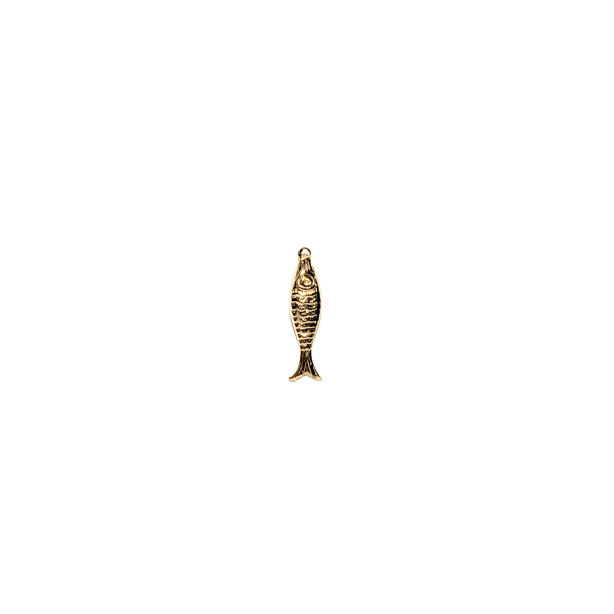 Double-Sided Brass Fish Charm