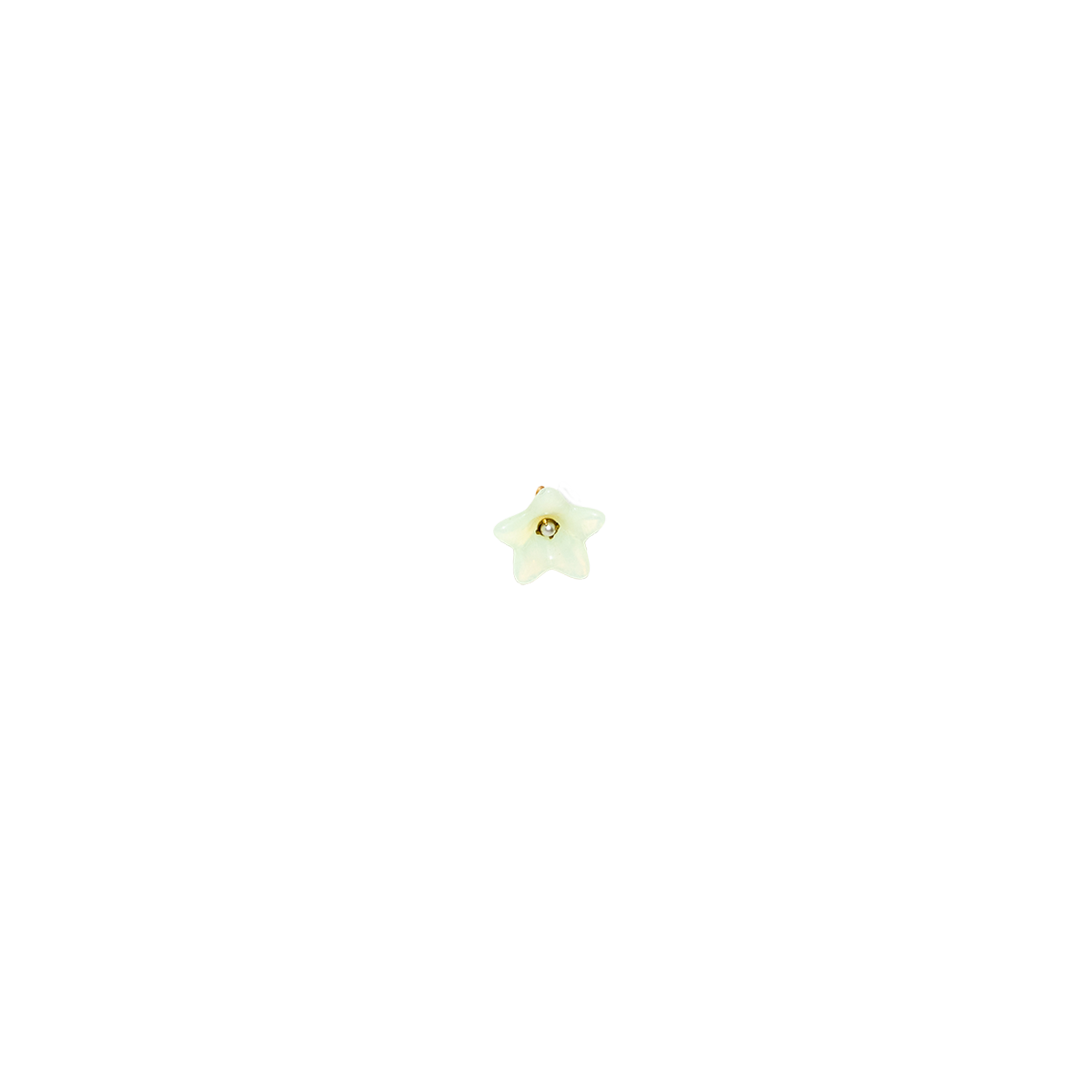 Vintage Light Opaline Green Glass Flower Charm