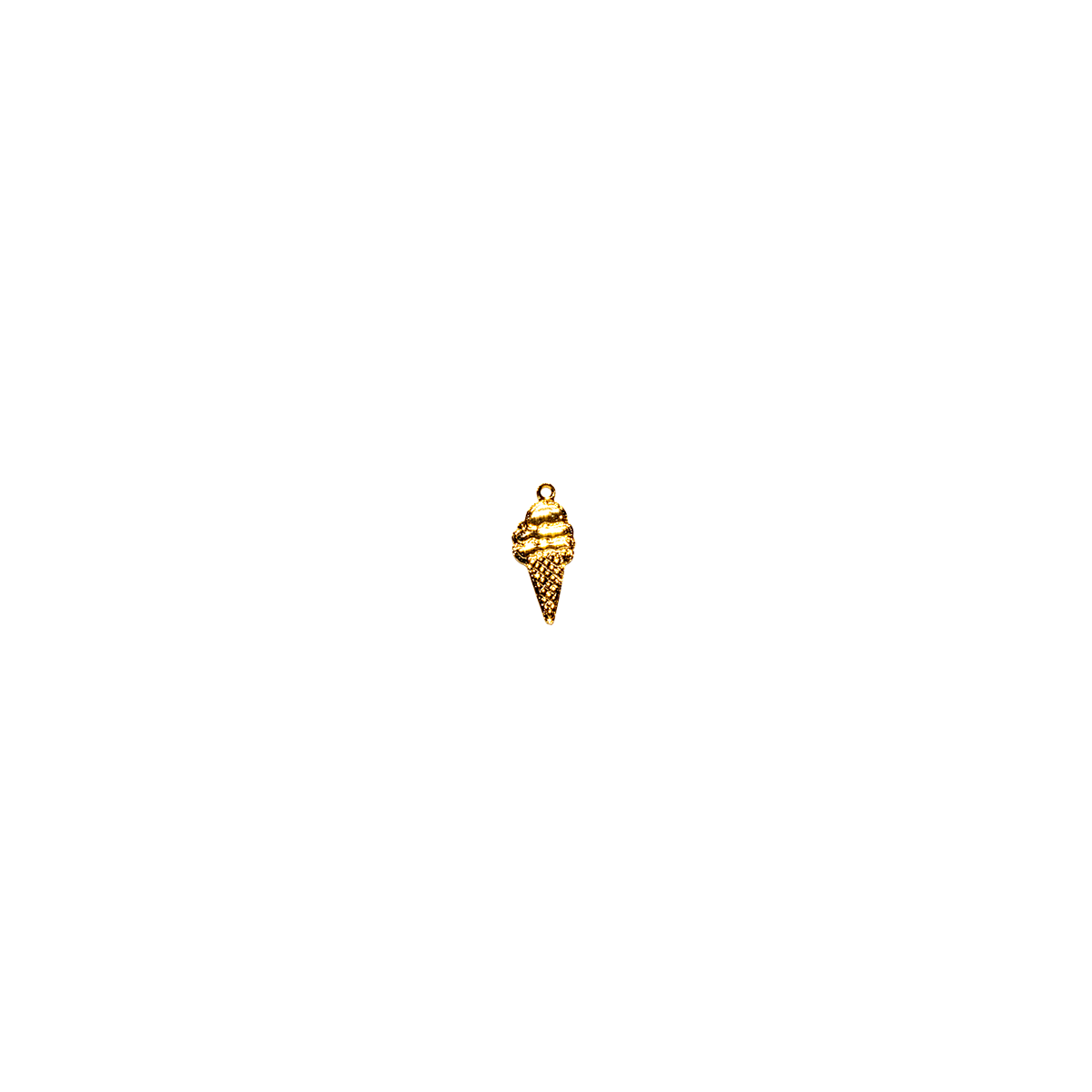 Gold Ice Cream Cone Charm