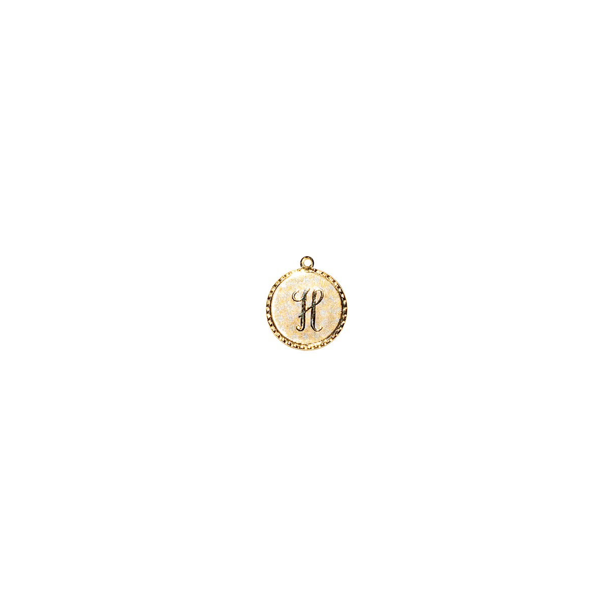 H Gold Initial Letter Charm