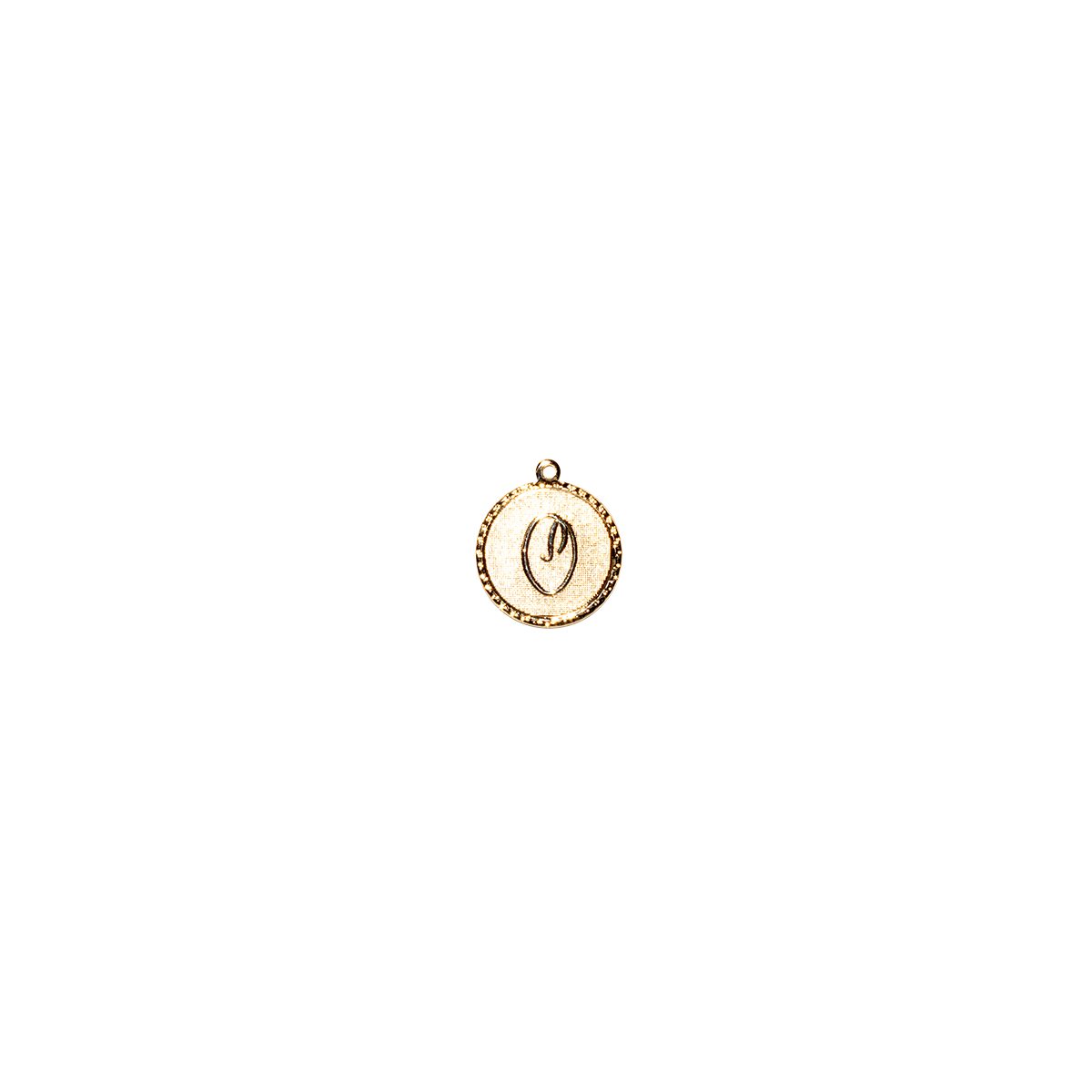 O Gold Initial Letter Charm