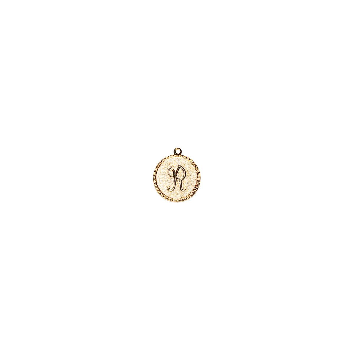 R Gold Initial Letter Charm