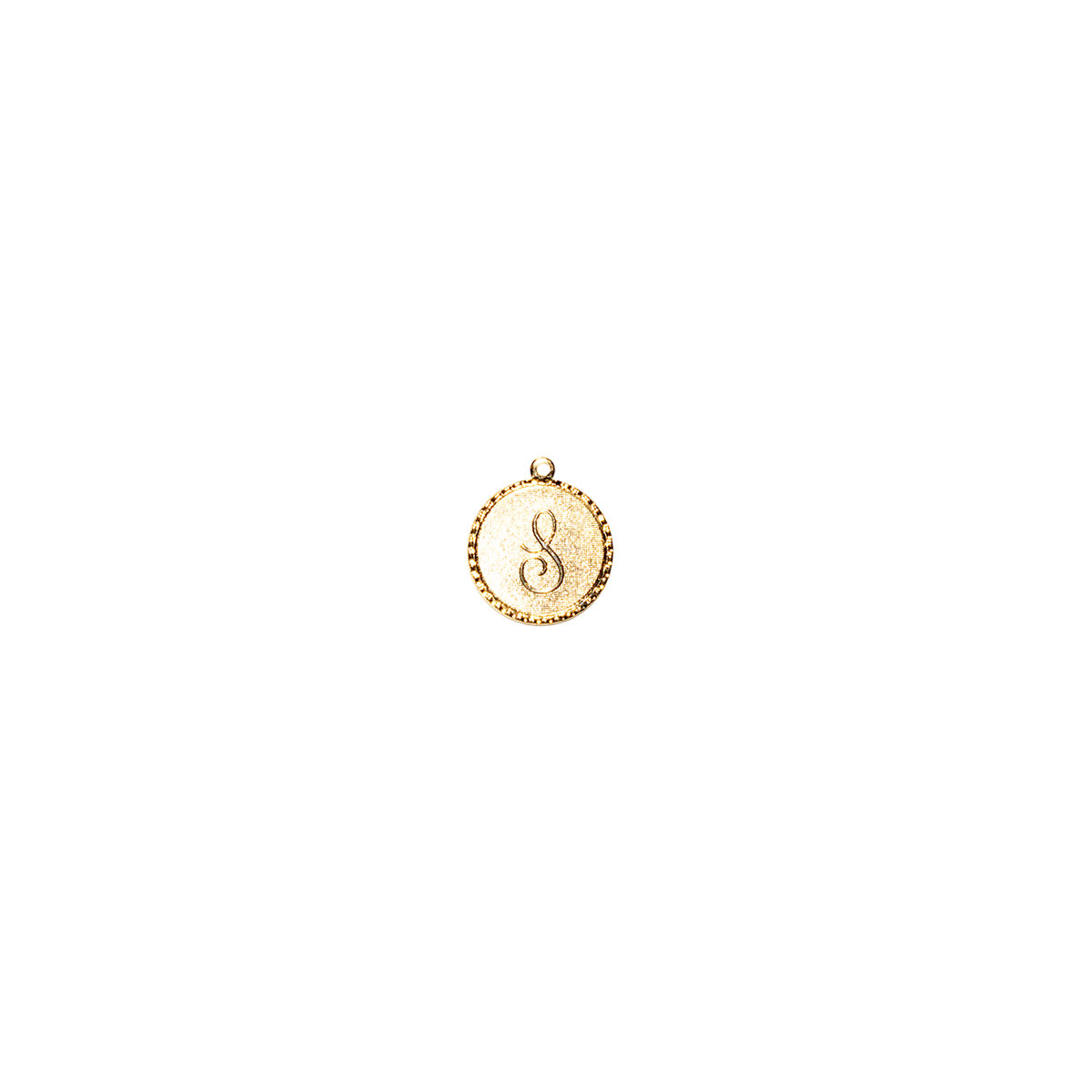 S Gold Initial Letter Charm