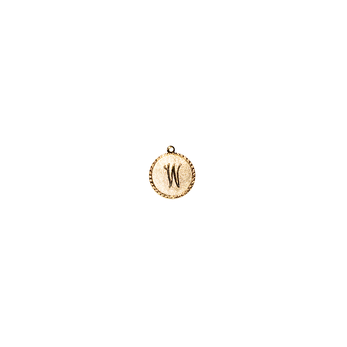 W Gold Initial Letter Charm