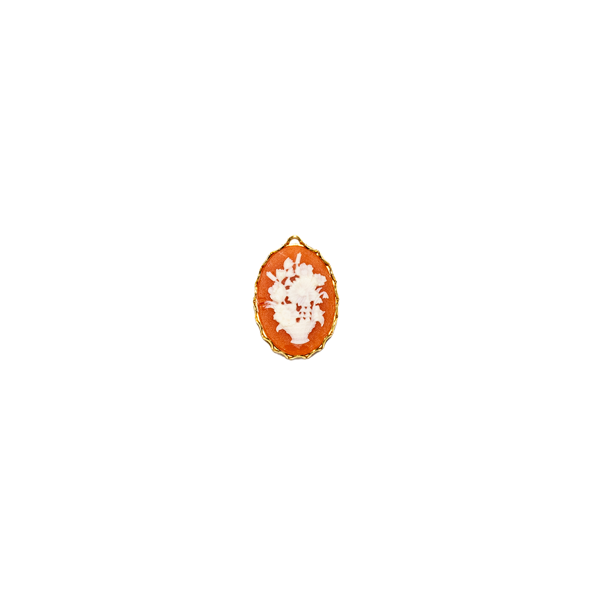 Vintage Floral Cameo Resin Charm