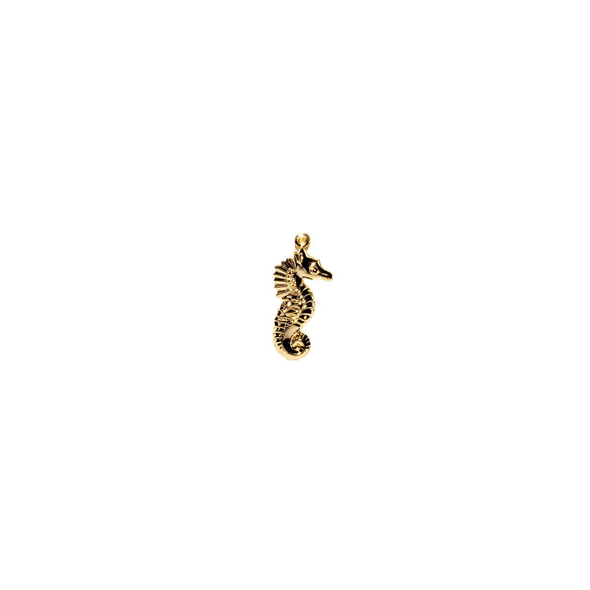 Double-Sided Gold Seahorse Charm