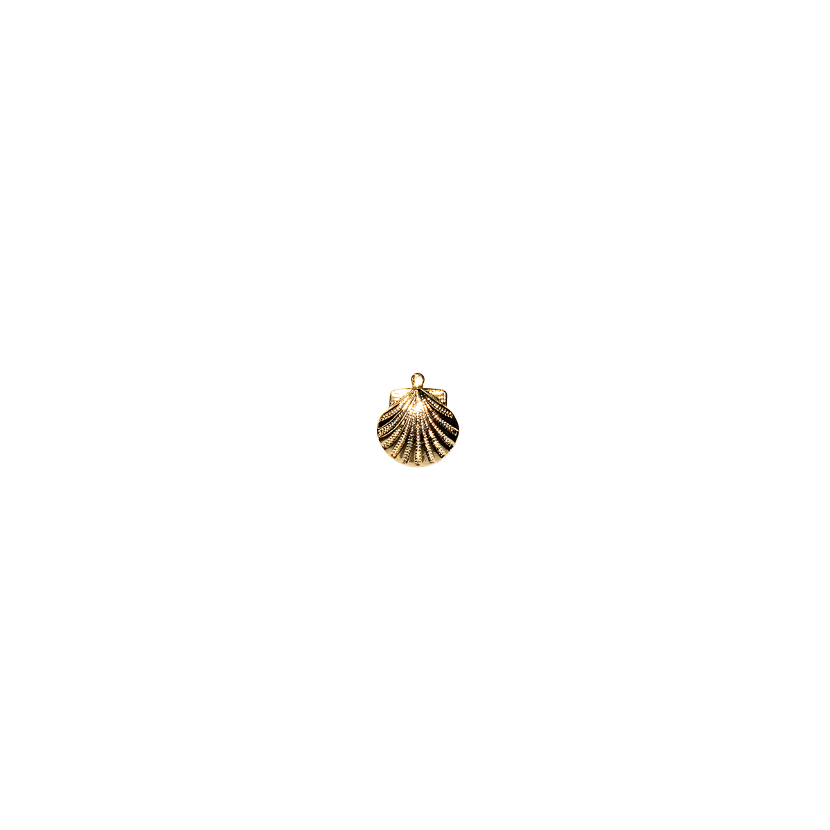 Gold Scallop Shell Brass Charm