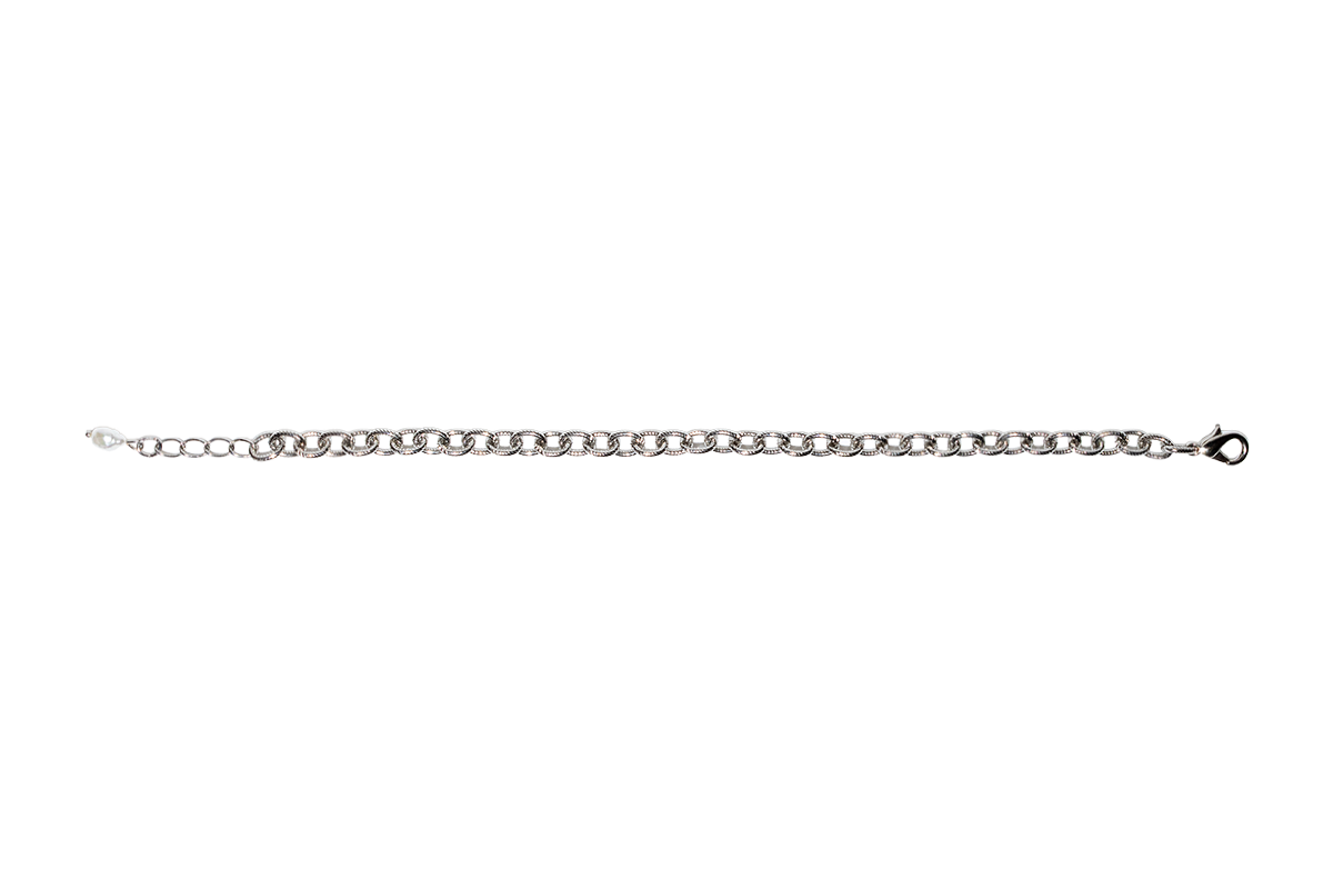 Textured Silver Cable Chain
