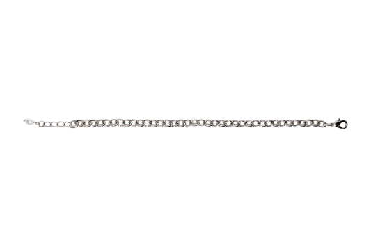 Textured Silver Cable Chain