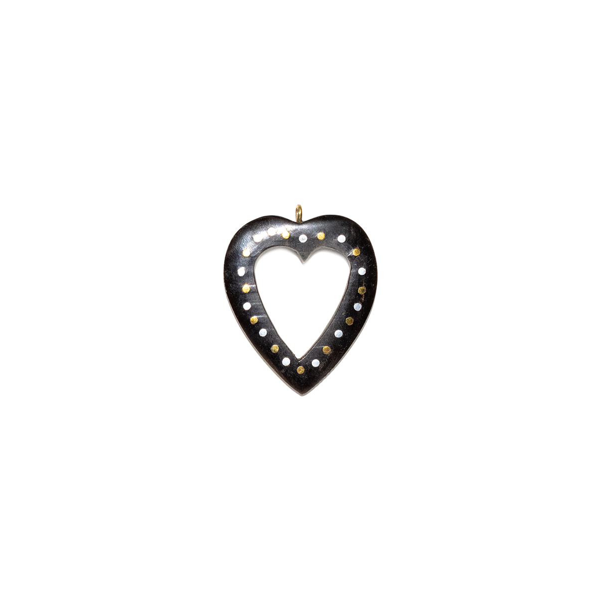 Horn Heart Charm-Open