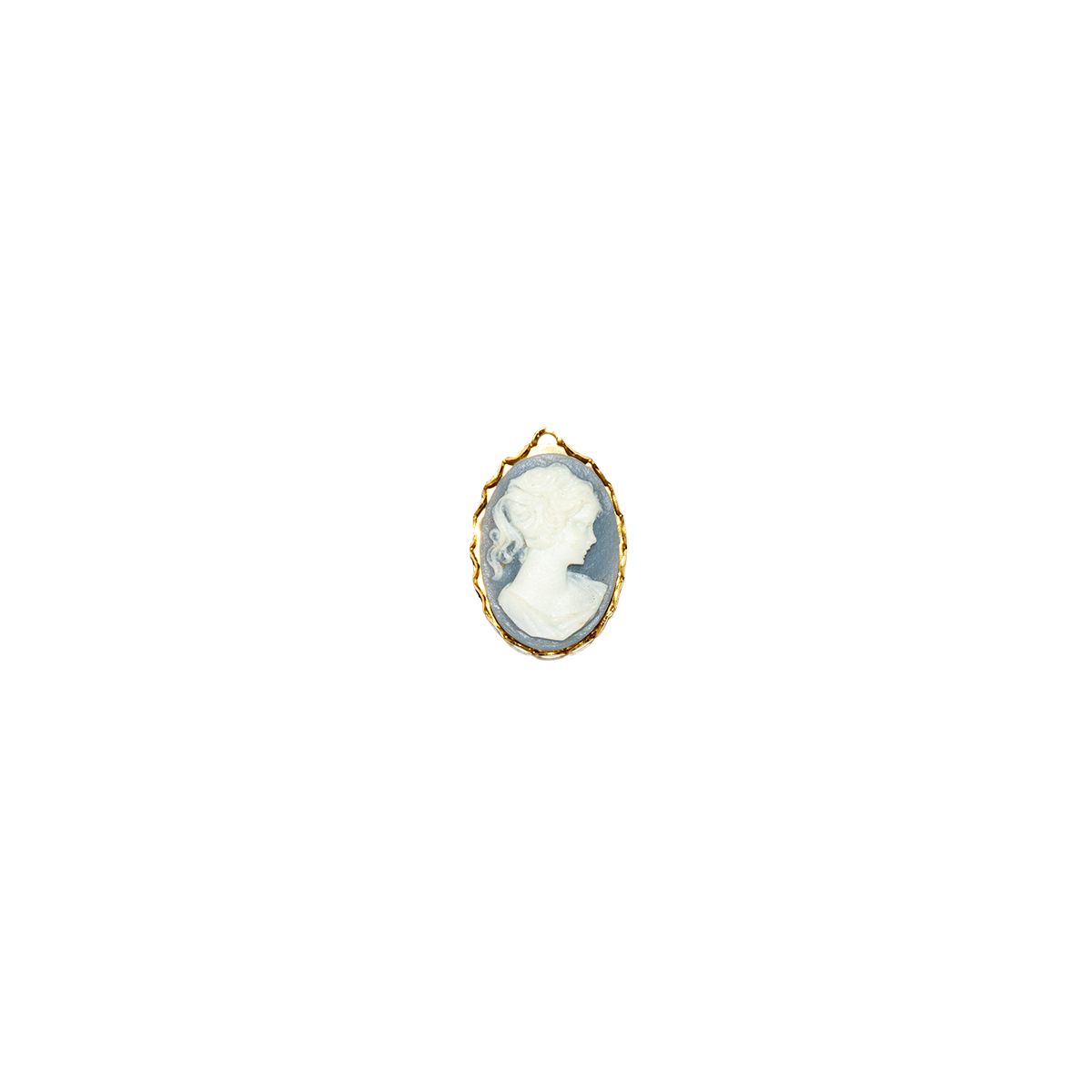 Blue Resin Cameo Charm