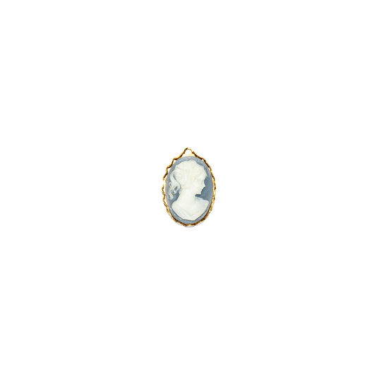 Blue Resin Cameo Charm