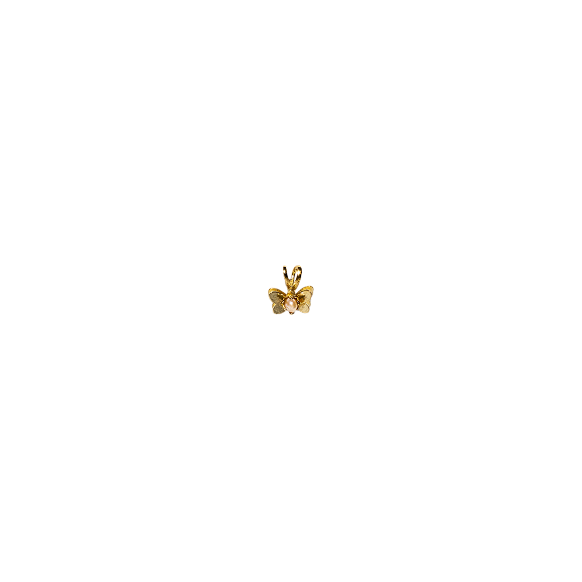 Freshwater Pearl Butterfly Charm