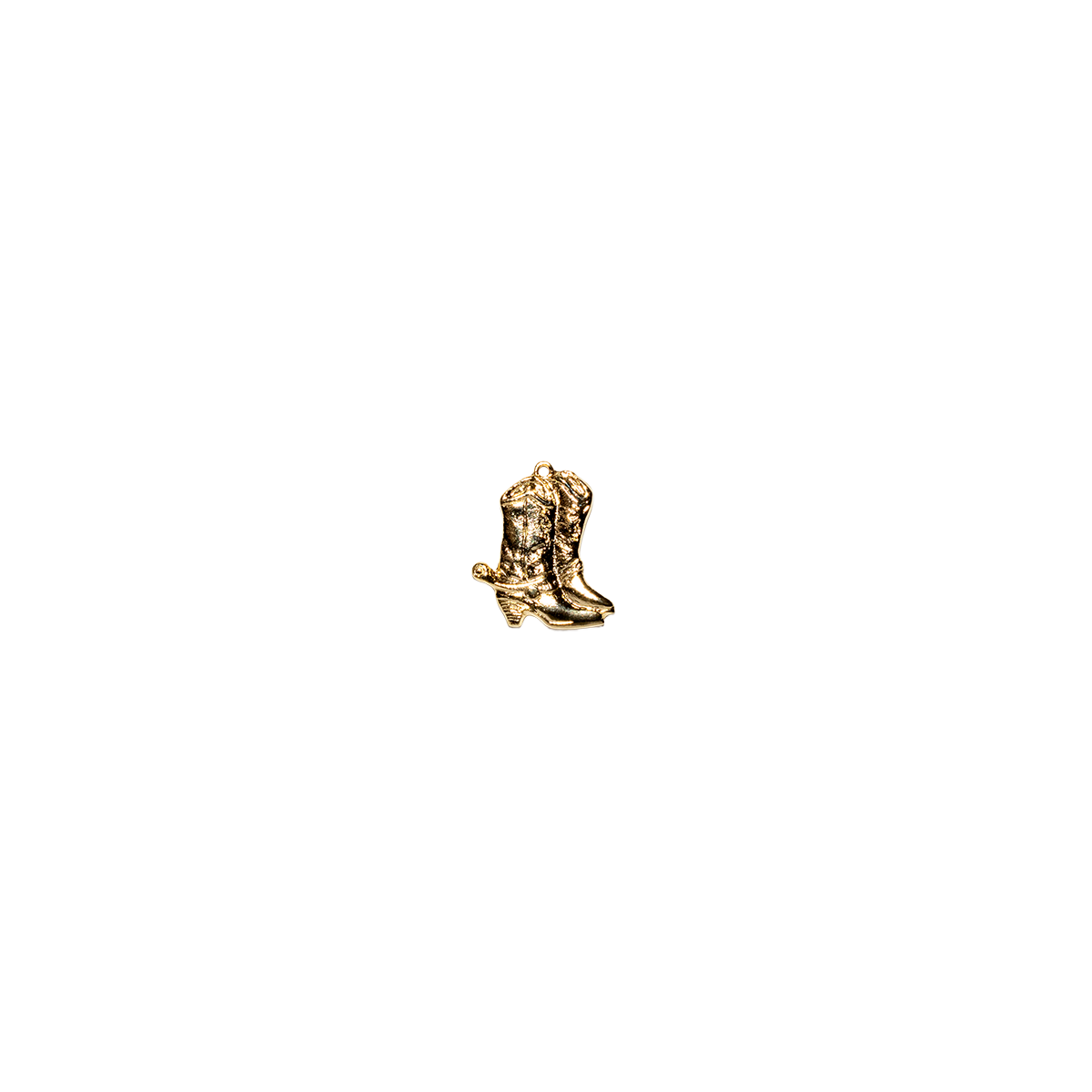 Gold Cowboy Boots Charm