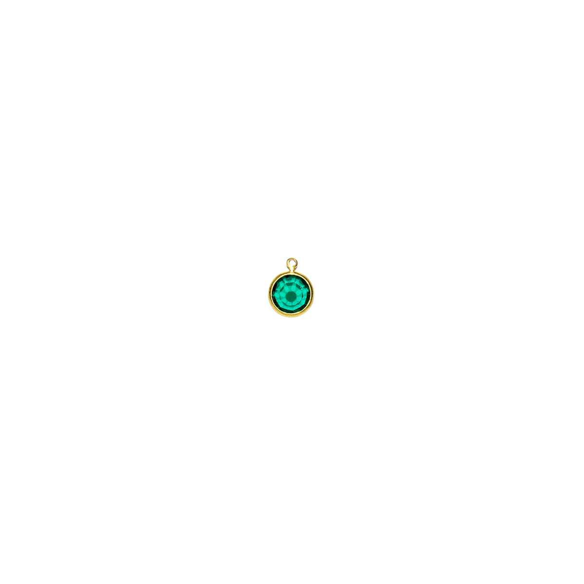Green Swarovski Crystal Charm