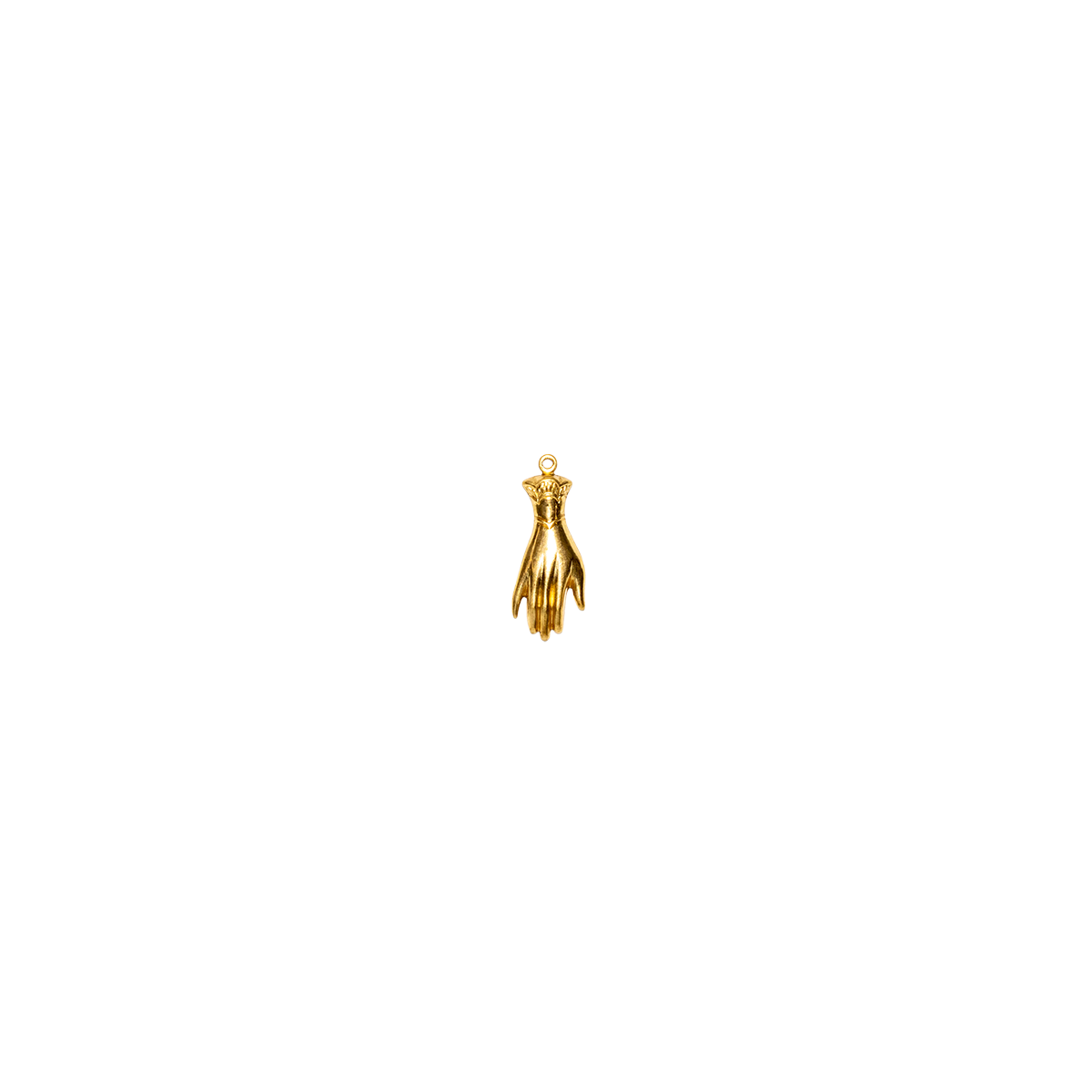 Traditional Stamped Brass Hand Charm