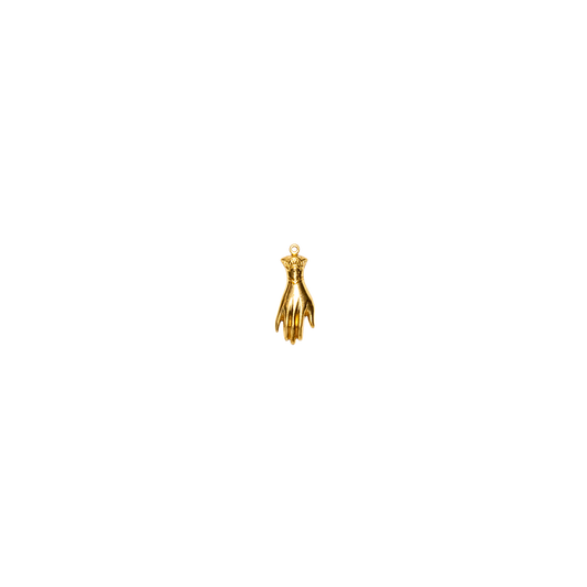 Traditional Stamped Brass Hand Charm