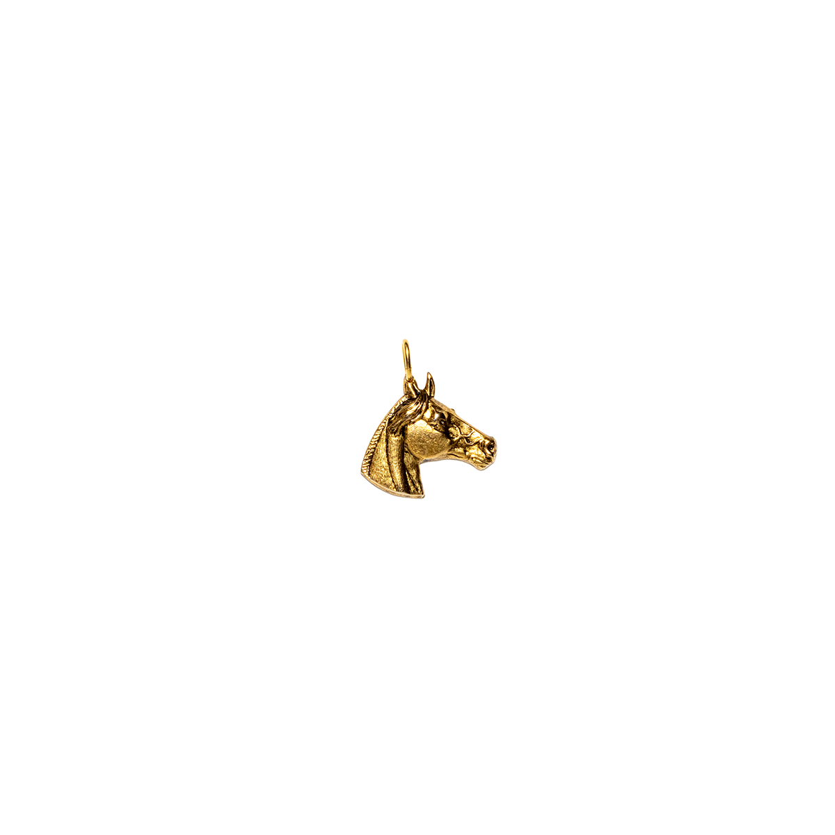 Gold Horse Head Charm