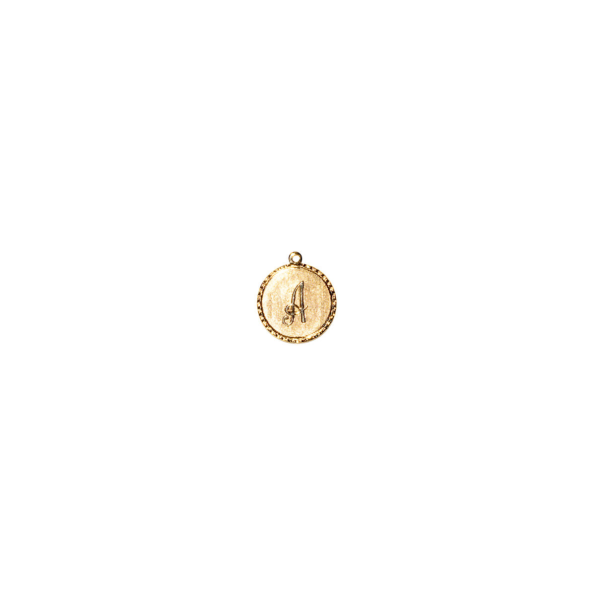 A Gold Initial Letter Charm