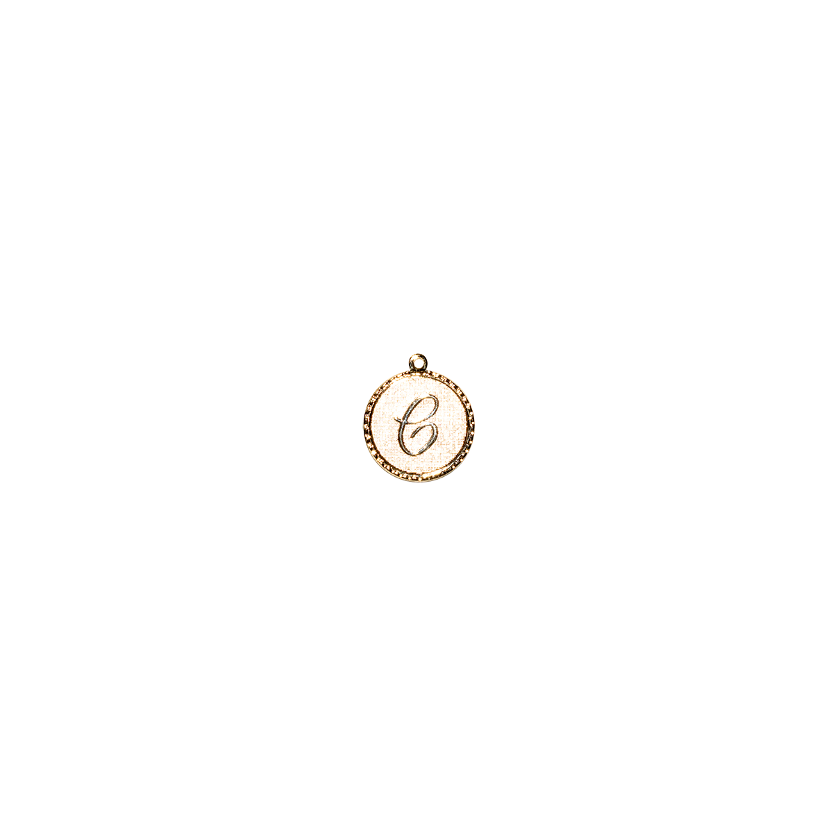 C Gold Initial Letter Charm
