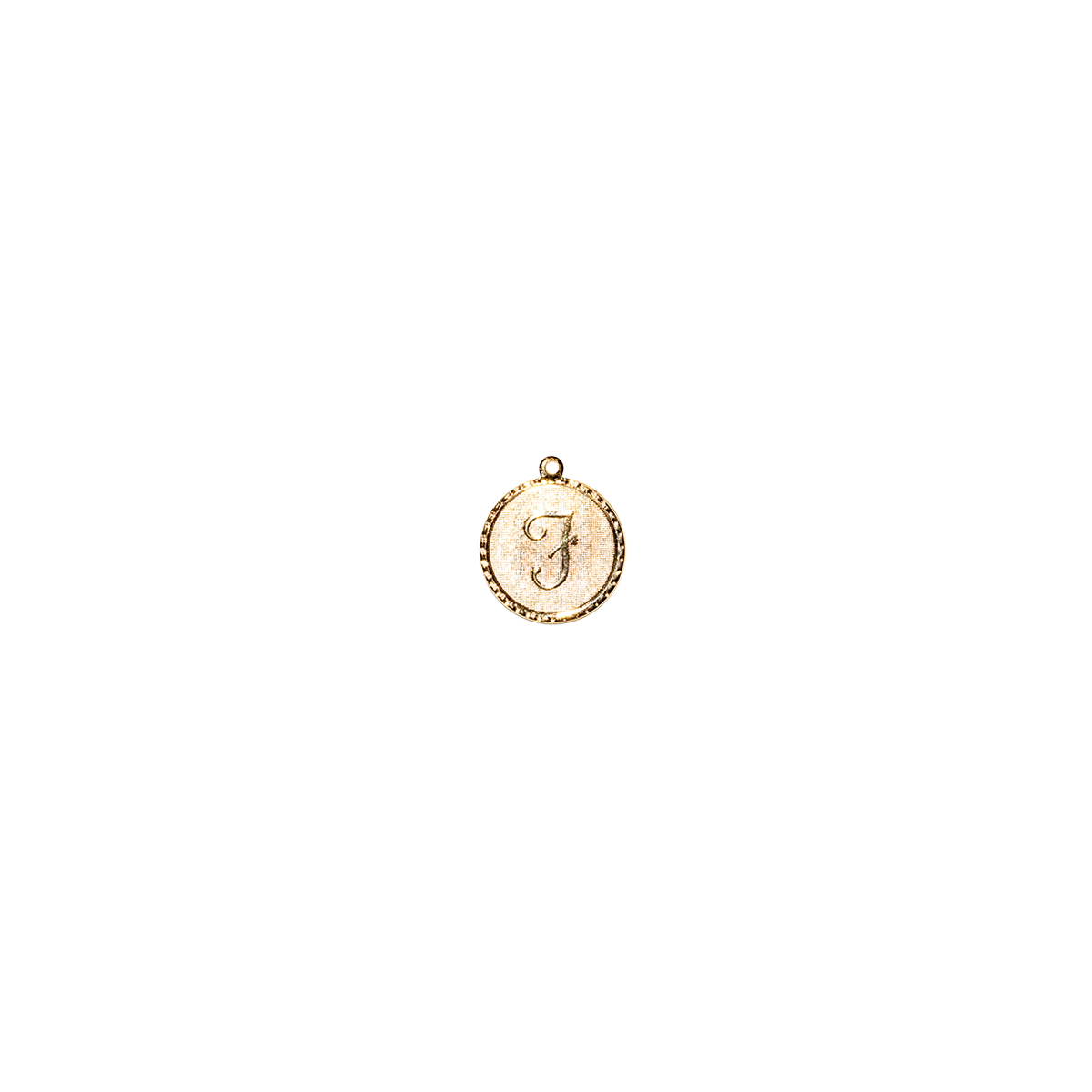 F Gold Initial Letter Charm