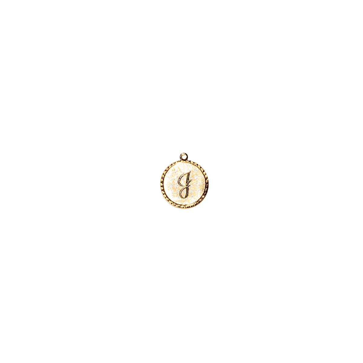 J Gold Initial Letter Charm