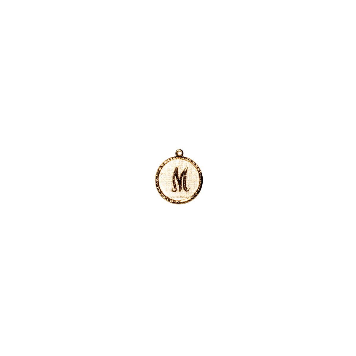 M Gold Initial Letter Charm