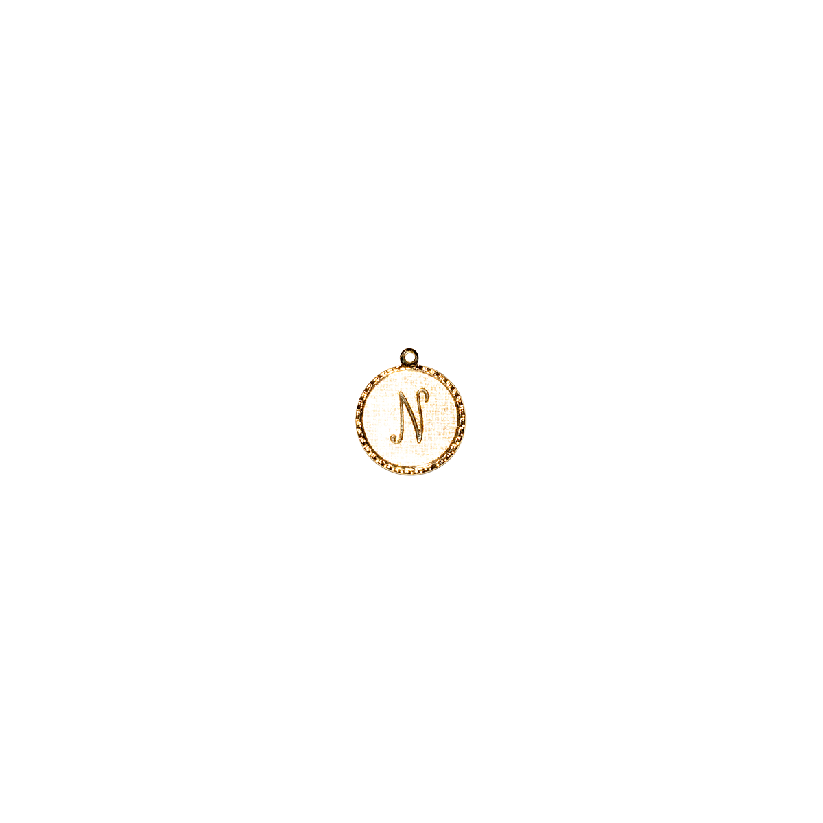 N Gold Initial Letter Charm