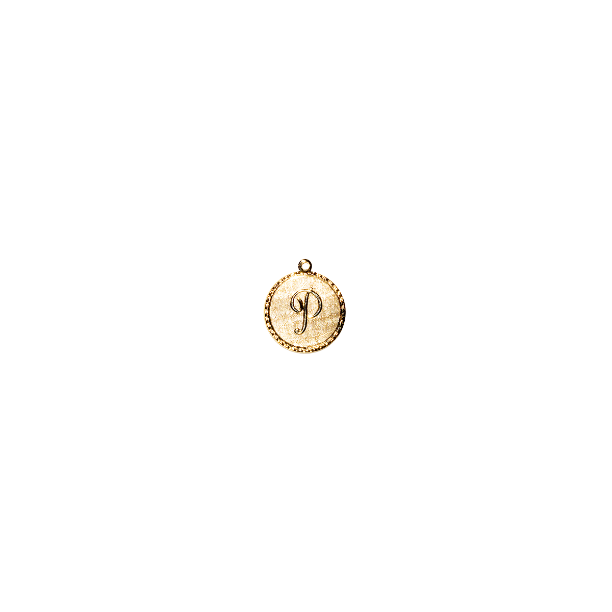 P Gold Initial Letter Charm
