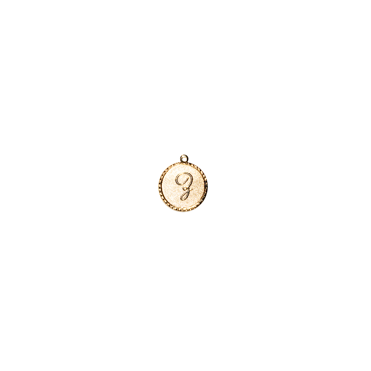 Q Gold Initial Letter Charm