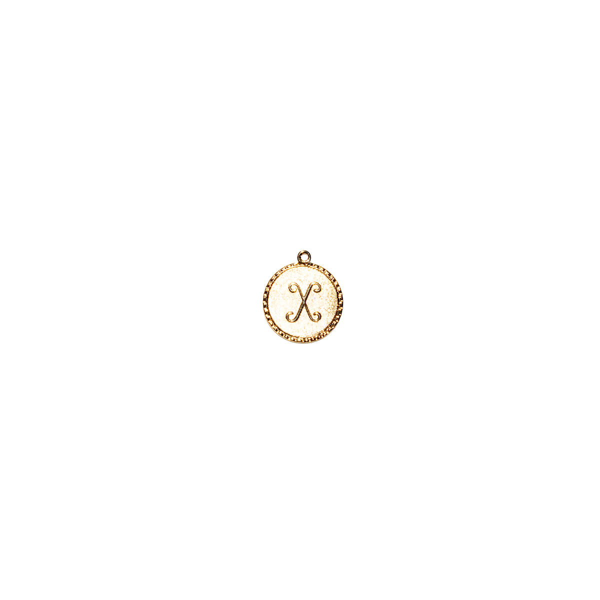 X Gold Initial Letter Charm