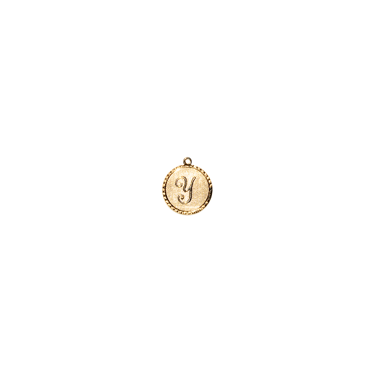 Y Gold Initial Letter Charm