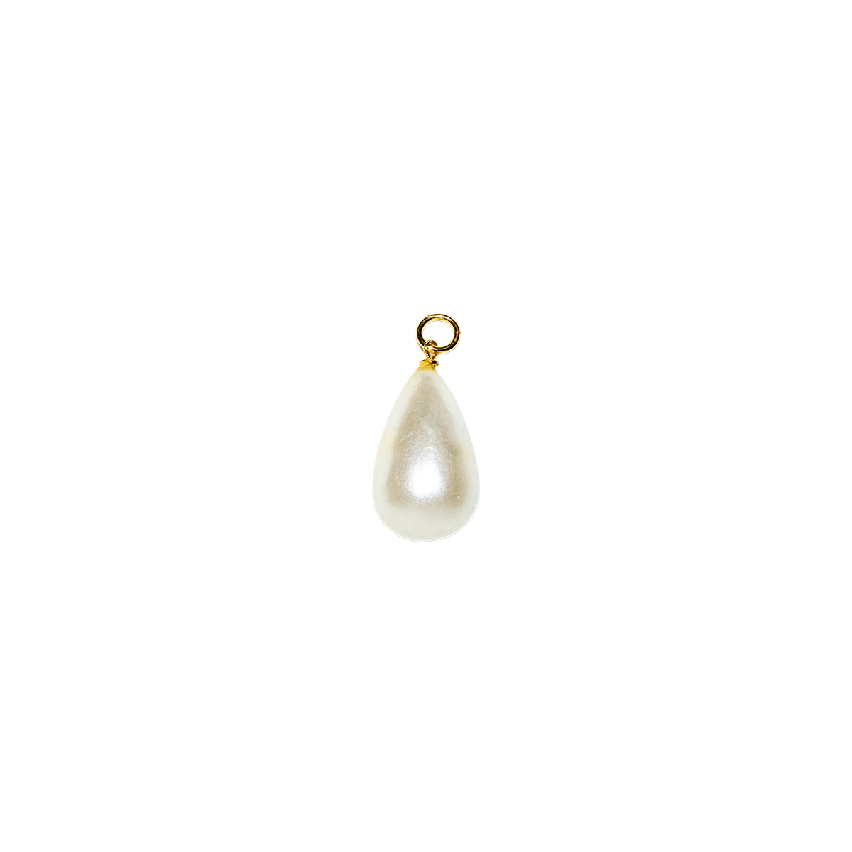 Textured Plastic Pearl Drop Charm