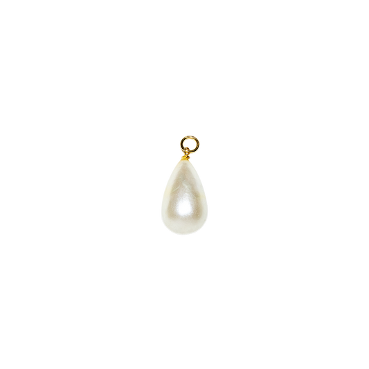 Textured Plastic Pearl Drop Charm