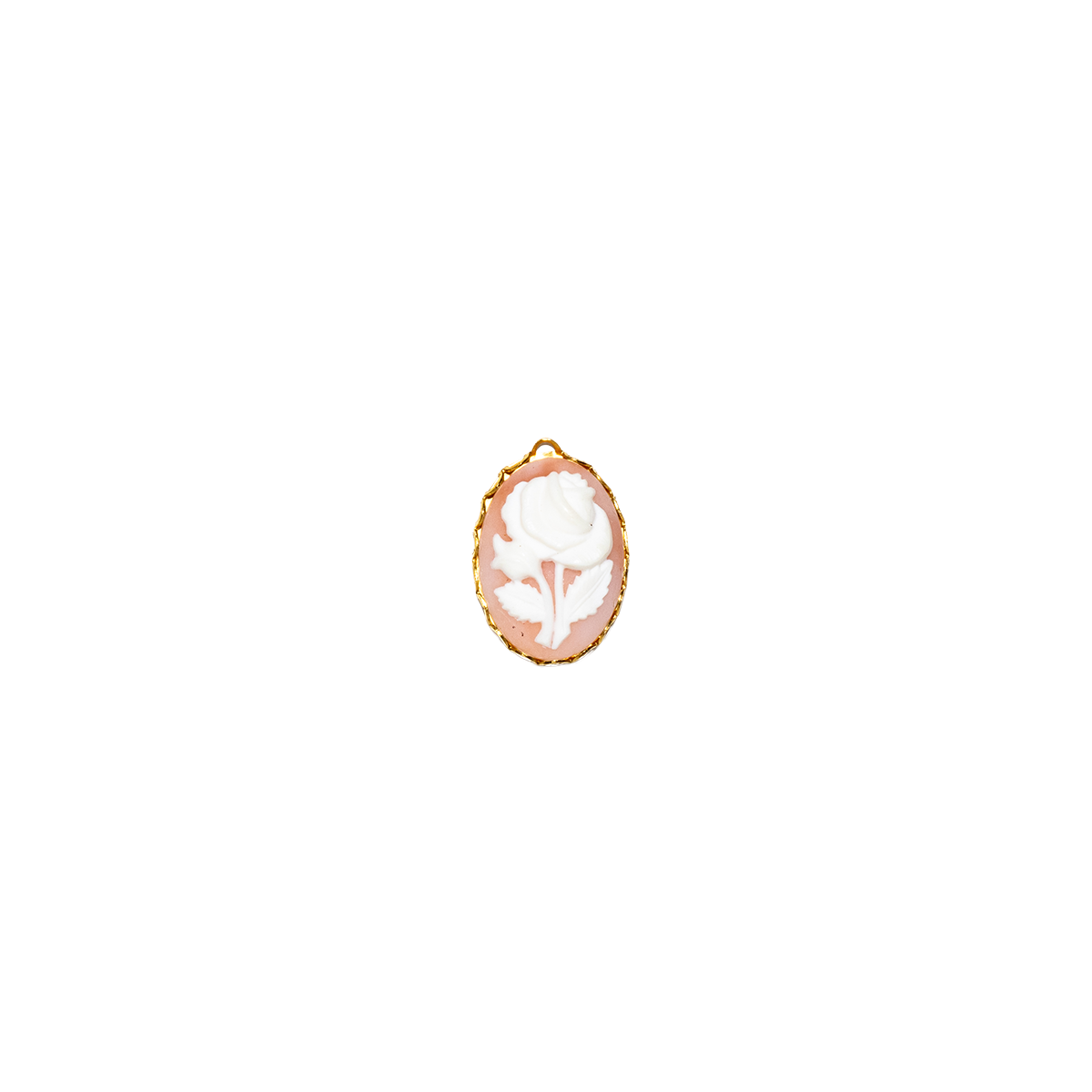 Pink Resin Rose Cameo Charm