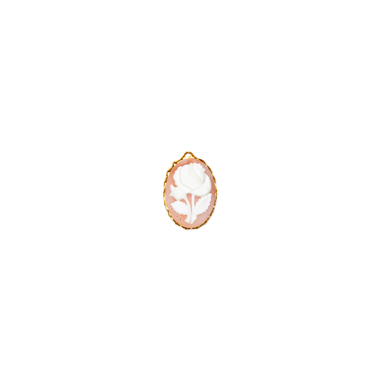 Pink Resin Rose Cameo Charm