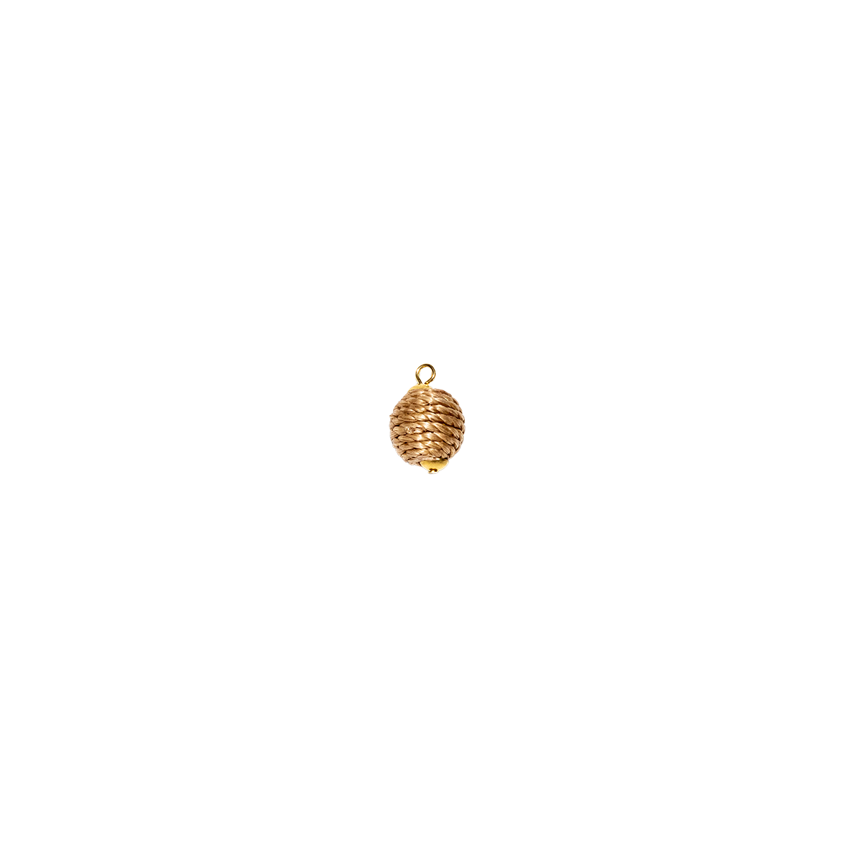 Natural Woven Rope Bead Charm