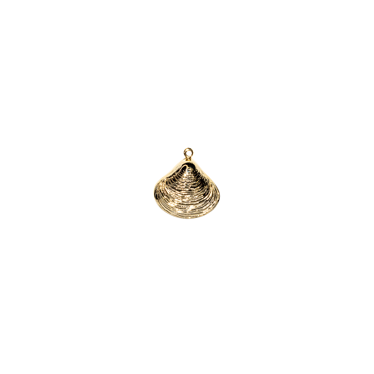14k Gold-Plated Brass Shell Charm