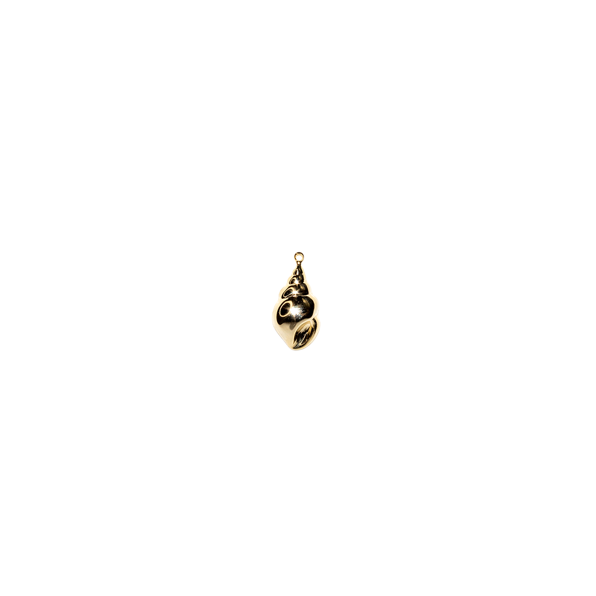 Gold Conch Shell Brass Stamping Charm