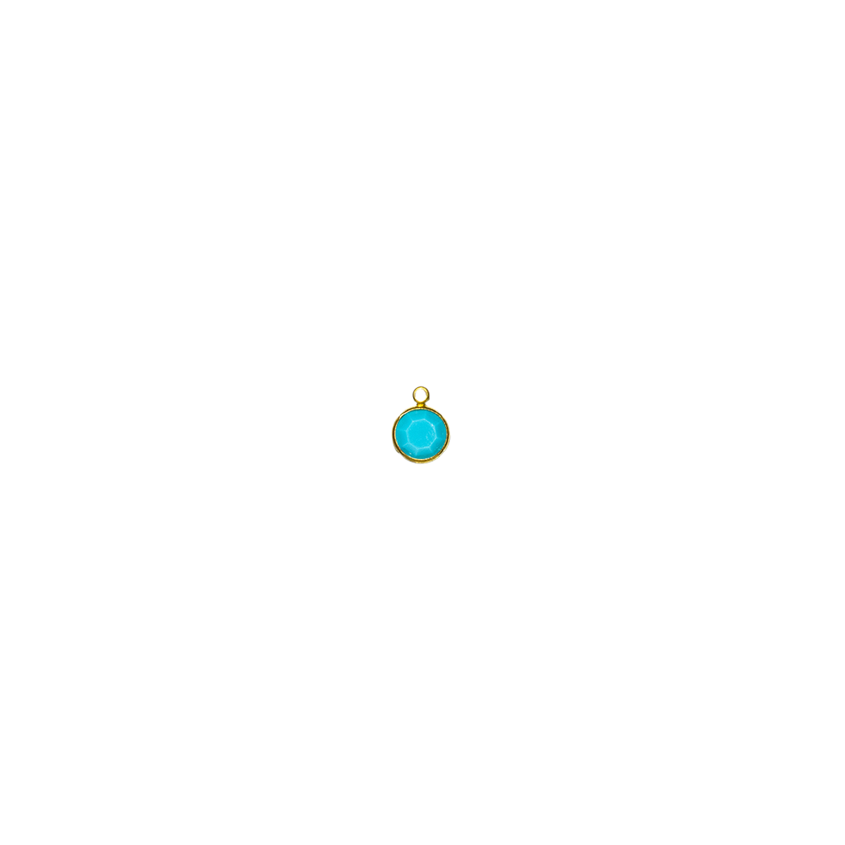 Turquoise Swarovski Crystal Charm