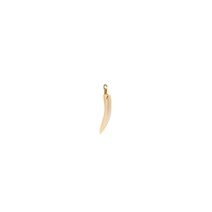 Wire-Wrapped Mother-of-Pearl Horn Charm